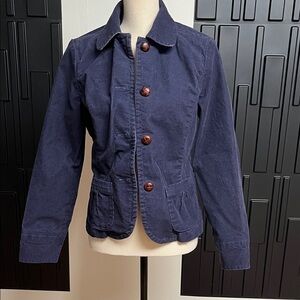 L.L. Bean Dark Blue Utility Corduroy Jacket